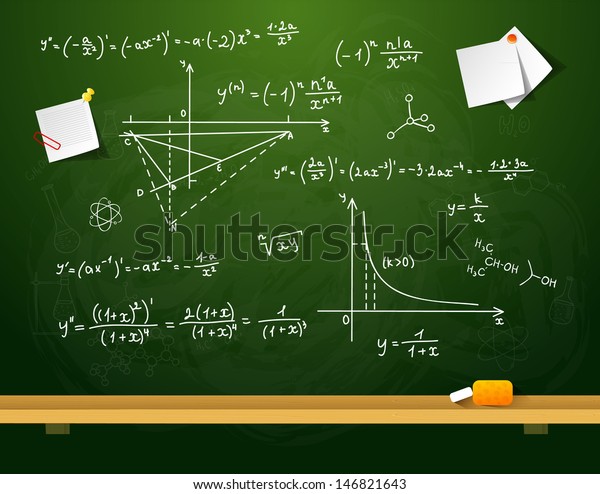 Vector Illustration Green School Board Stock Vector (Royalty Free ...