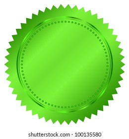 Vector illustration of green seal