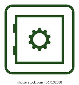 Icono de Ilustración de vectores de dispositivos de seguridad verdes
