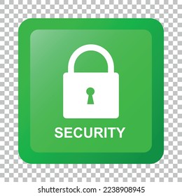 Vector illustration green security icon