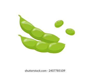 Ilustración vectorial de la soja verde