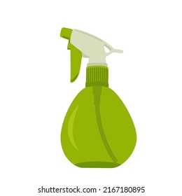 Vector illustration of a green sprayer for flowers isolated on a white background.