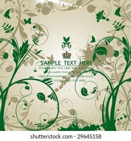 Vector illustration. Green spring background