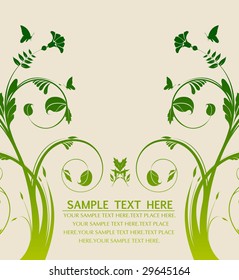 Vector illustration. Green spring background