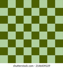 Vector illustration of a green square checkerboard pattern interspersed with a beautiful light green background.