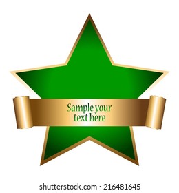 Vector illustration of Green star