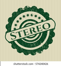 Vector Illustration of Green Stereo with Rubber Seal Texture Icon
