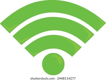 vector illustration green symbol wifi signal