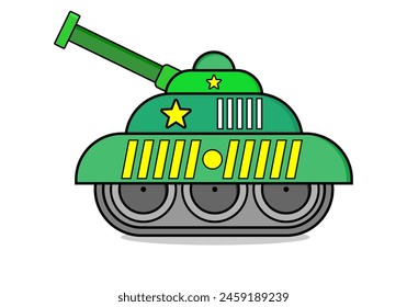 Vektorillustration des grünen Tanks. 