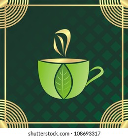 Vector illustration of green tea