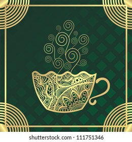 Vector illustration of green tea