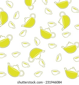 Vector illustration. Green tea. 