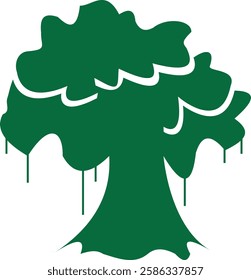 vector illustration of a green tree