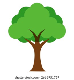 Vector illustration of green tree