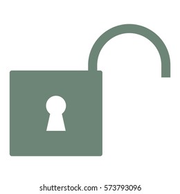 Vector Illustration of Green Unlock Icon
