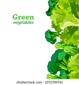 Vector illustration green vegetables