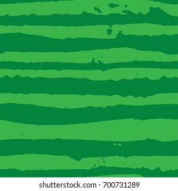 Vector Illustration green watermelon striped seamless hand drawn pattern. Grunge style ink design