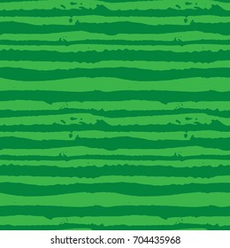 Vector Illustration green watermelon striped seamless hand drawn pattern. Grunge style ink design
