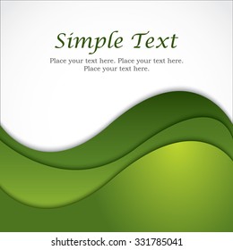 Vector illustration of green waves on a white background