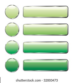 ilustración vectorial de botones web verdes