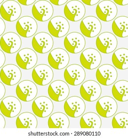 Vector illustration of green and white seamless geometric pattern