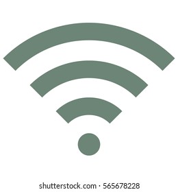 Vektorgrafik mit grünem WLAN-Symbol
