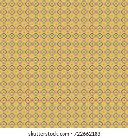 Vector illustration. Vector green, yellow and pink simple mandala optical illusion, psychedelic trippy abstract seamless pattern texture.