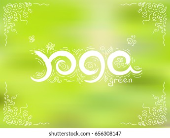 Vector illustration - Green yoga. EPS 10 Isolated object