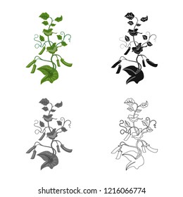 Vector illustration of greenhouse and plant sign. Collection of greenhouse and garden vector icon for stock.