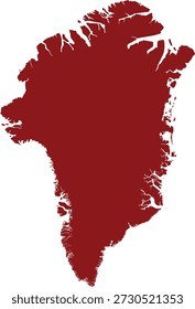 Mapa de Ilustración vectorial de Groenlandia