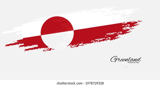 Vector illustration of Greenland national day June 21.