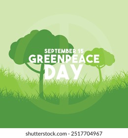 Ilustração vetorial do Dia da Greenpeace. Vetor de design plano. Eps 19.