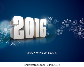 Vector Illustration or greeting card & background for New year 2016, year of the monkey, with a stylish typography.