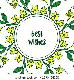 Vector Illustration Greeting Card Best Wishes Stock Vector (royalty 