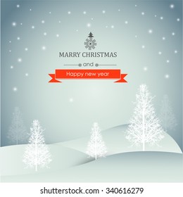 Vector illustration or greeting card for Christmas festival with beautiful Christmas elements. 