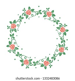 Vector illustration greeting card congratulation with floral frame very blooms hand drawn