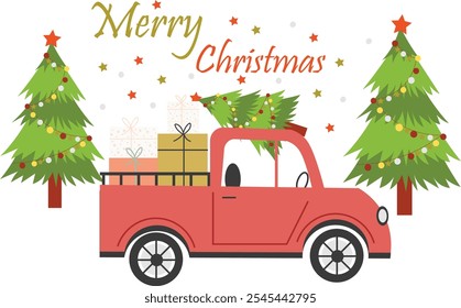 vector illustration of greeting card design for Christmas event
