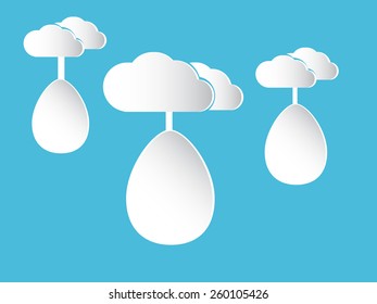 Vector illustration or greeting card design for Easter.