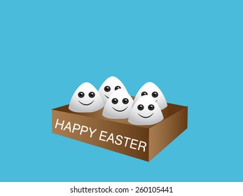 Vector illustration or greeting card design for Easter.