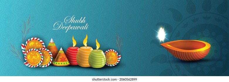 Vector illustration or greeting card of Diwali festival with stylish beautiful oil lamp and Diwali elements,Diwali SALE, Diwali Special offer background.