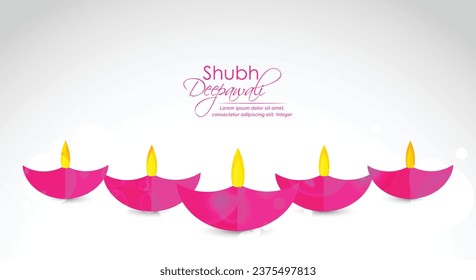 Vector illustration or greeting card of Diwali festival Diwali background design for banner, poster, flyer.
