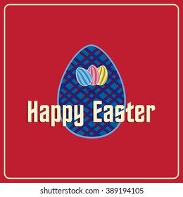 Vector illustration or greeting card for Easter Sunday with beautiful typography and Easter element.