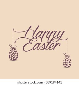 Vector illustration or greeting card for Easter Sunday with beautiful typography and Easter element.