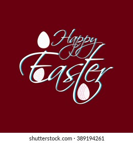 Vector illustration or greeting card for Easter Sunday with beautiful typography and Easter element.