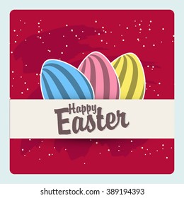 Vector illustration or greeting card for Easter Sunday with beautiful typography and Easter element.