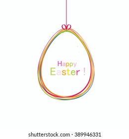 Vector illustration or greeting card for Easter Sunday with beautiful typography and Easter element.