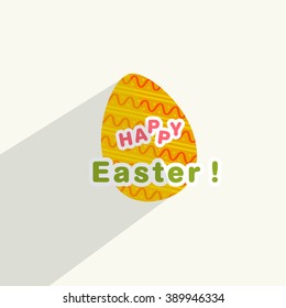 Vector illustration or greeting card for Easter Sunday with beautiful typography and Easter element.