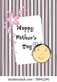 vector illustration of greeting card for father's day