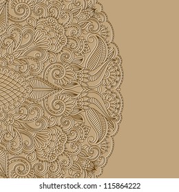 Vector illustration greeting card with floral pattern.