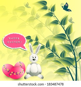 vector illustration greeting card Happy Easter